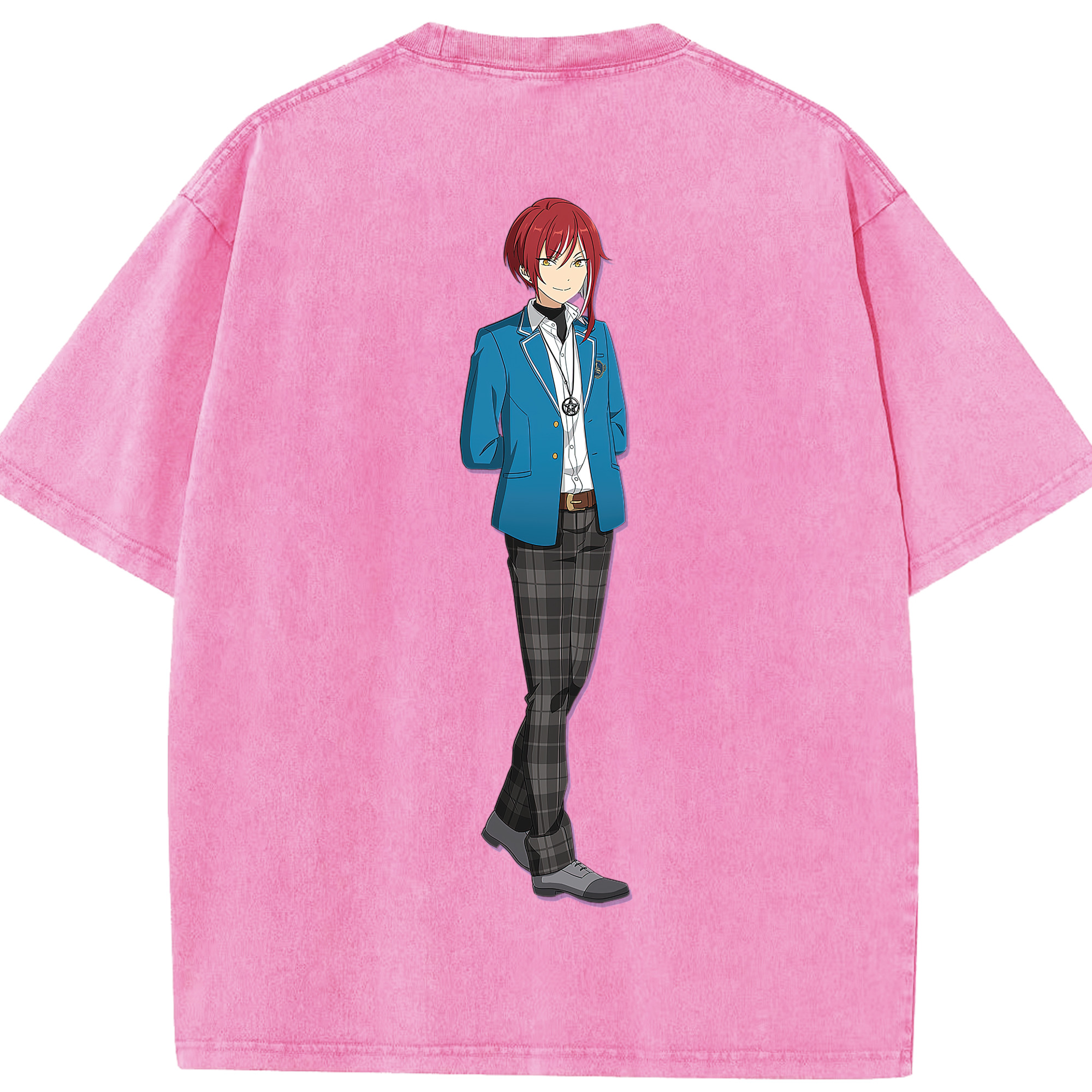 （画像用） あんさんぶるスターズ! Ensemble Stars 綿100% ヴィンテージ風 半袖Tシャツ（背面プリント）